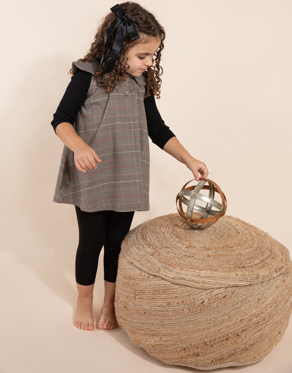 RaeLynn Windowpane Jumper Brown