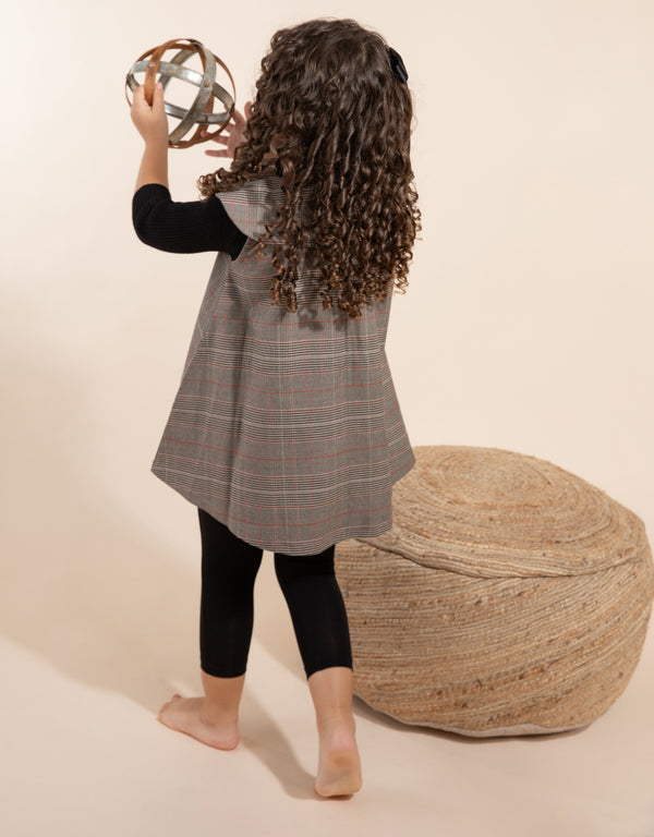 RaeLynn Windowpane Jumper Brown