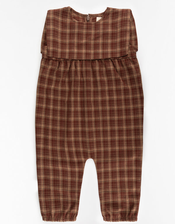 Tartan Plaid Baby Romper Russet