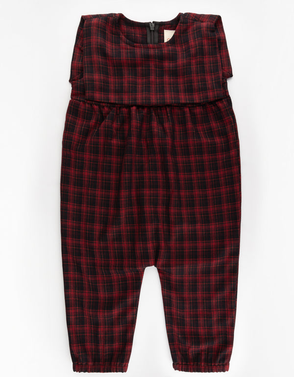 Tartan Plaid Baby Romper Red
