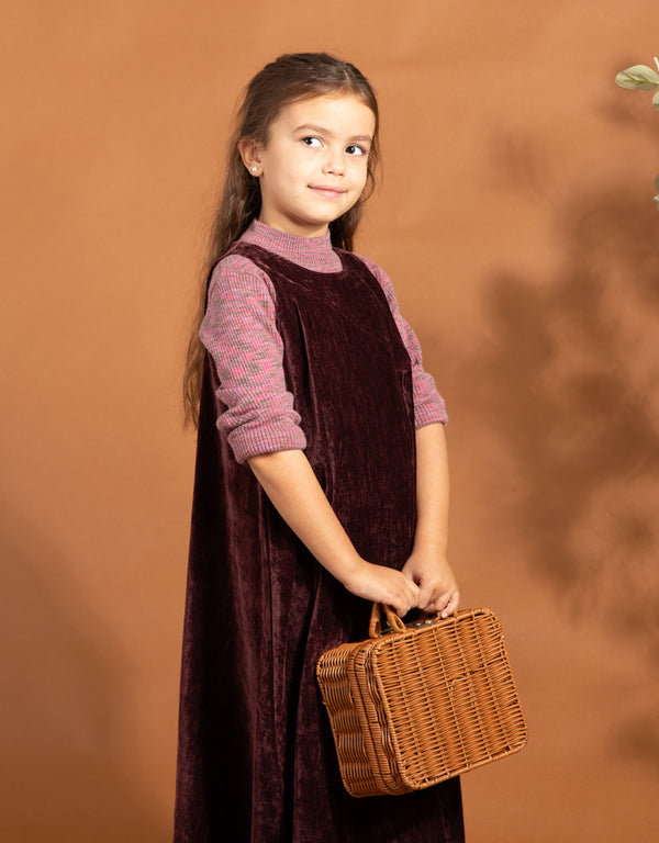 Biane Velour Maxi Burgundy