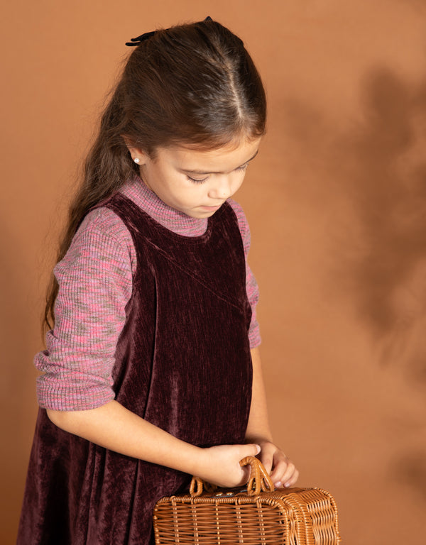 Biane Velour Maxi Burgundy