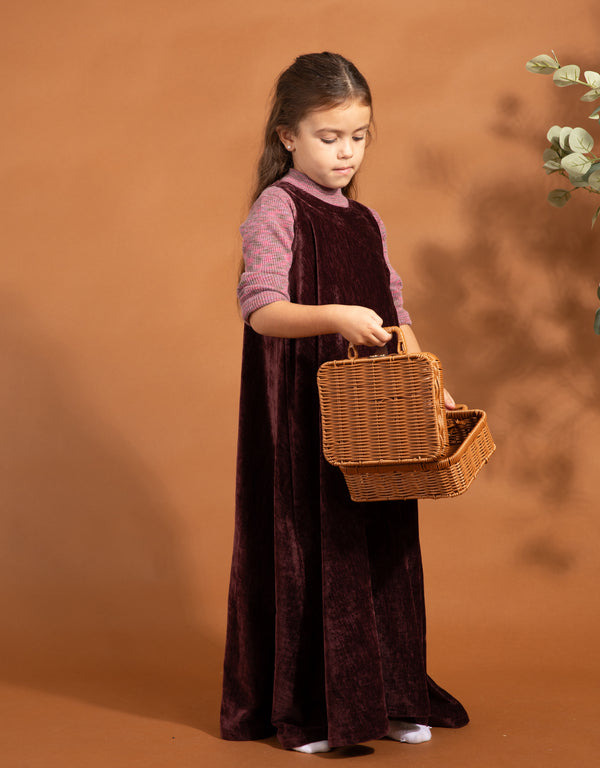 Biane Velour Maxi Burgundy