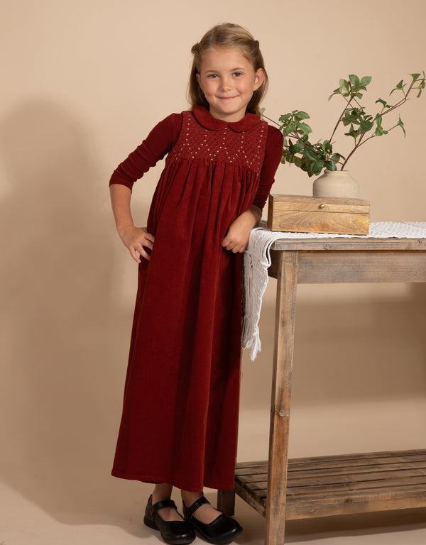 Sienna Smocked Maxi Rust