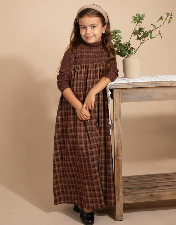 Tartan Plaid Maxi Russet
