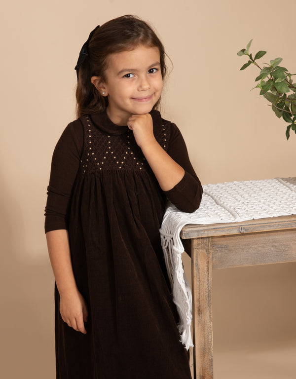 Sienna Smocked Maxi Brown