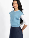 Light Blue Crop Vest