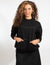 Black Long Sleeve Top With Contrast Stitch Detail And Front Pocket
