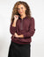 Burgundy Half Zip Pullover With Modern Relaxed Fit