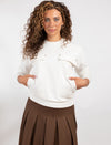 Ivory Long-Sleeve Top With Four Pockets