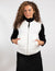 Zip-Front Ivory Vest With A Sleek Fit And Cozy Pockets