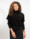 Button-Front Black Short Sleeve Shirt Jacket With Large Chest Pockets And A Cropped Hem