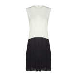 FK314 - sleeveless shell slip, with adjust-a-neck-Full Slips-Ivory/Black-45"-30-Gemsli Intimates