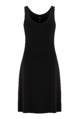 Black tank dress on a white background