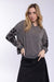 Grey Velvet Floral Print Sweatshirt