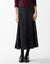 35" Faux Suede Gored Aline Skirt Black