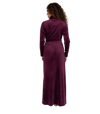 Ultra Soft Plush Velour Belted Shawl Collar Wrap Robe Burgundy