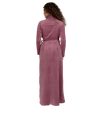Ultra Soft Plush Velour Belted Shawl Collar Wrap Robe Soft Pink