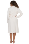 Terry Wrap Short Belted Bathrobe Ivory