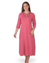 Soft Nightshirt with Lace Keyhole Trim New Pink