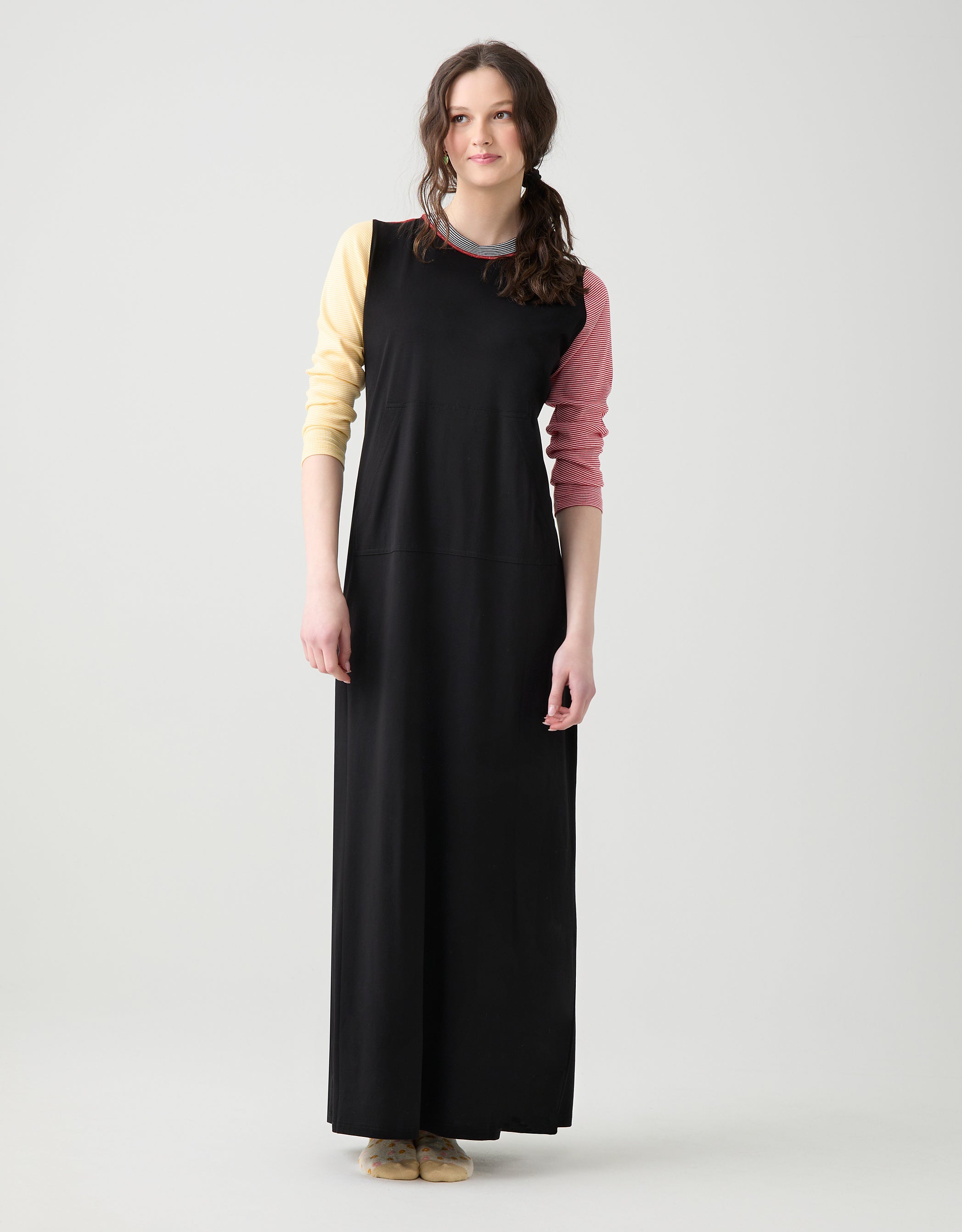 Pull On Multi Stripe Contrast Nightgown