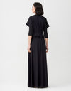 Rayon Maxi Dress Shabbos Robe with Back and Side Ruffles
