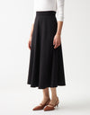 33" Lined Elegant Aline Skirt Black