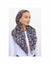 Black Blooming Meadow Classic Pre-Tied Headscarf with Velvet Grip