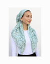 Sage Dainty Vines Classic Pre-Tied Headscarf with Velvet Grip