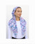 Lilac Floral Garden Classic Pre-Tied Headscarf with Velvet Grip