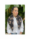 Leopard Butterfly Classic Pre-Tied Headscarf with Velvet Grip