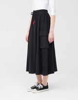 29"-33"-37" Jersey Skirt with Elastic Drawstring Waist and Cargo Pockets