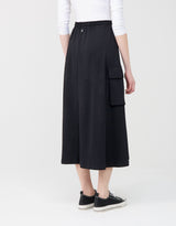 29"-33"-37" Jersey Skirt with Elastic Drawstring Waist and Cargo Pockets