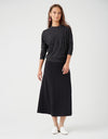 Dolman Stretch Pinstripe Tee Black