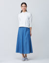 Button Top with Split Rib White