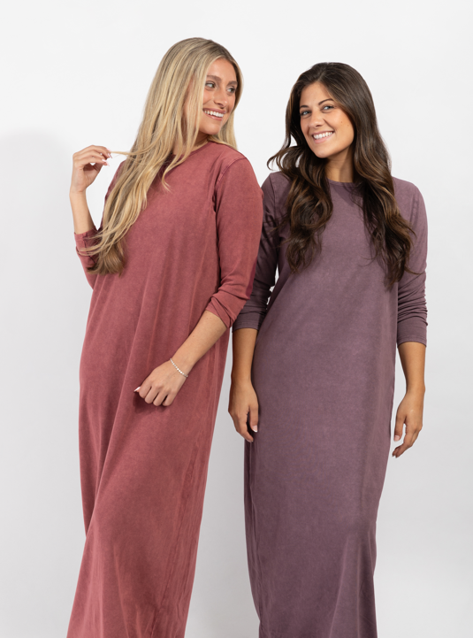 Burgundy Washed Nightgown