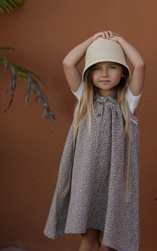 Elara Petal Maxi Dress Chestnut Petal