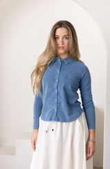 Light Blue Denim Button Shirt