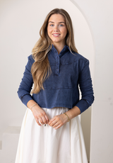 Navy Wash Button Shirt