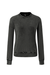 Washed Black Comfort Top
