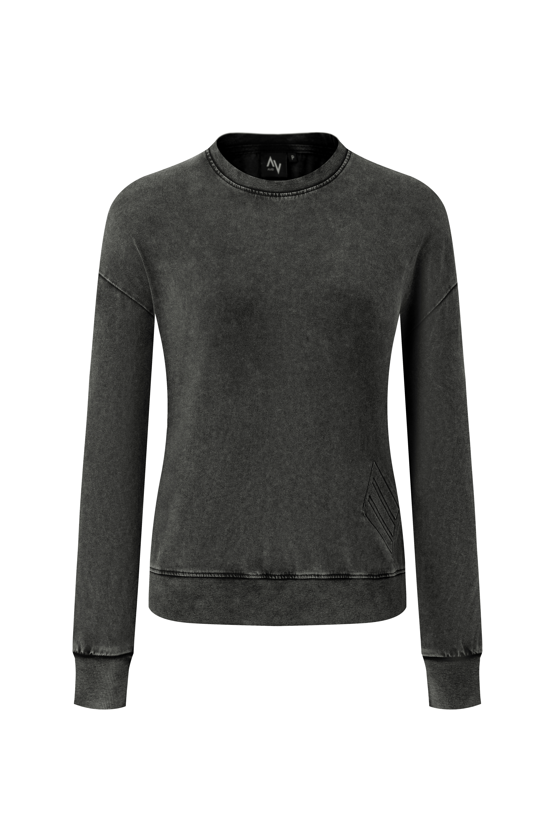 Washed Black Comfort Top