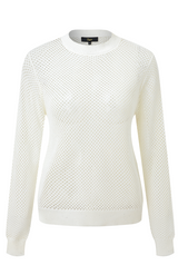 Ivory Mesh Knit Sweater