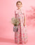 Girls Long or Short Smocked Floral Sleeveless Dress Pink