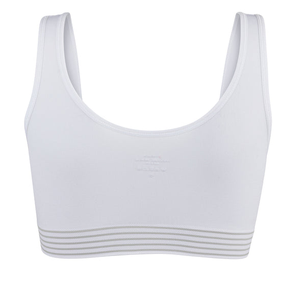 Retuck Seamless Sports Bra for Women White