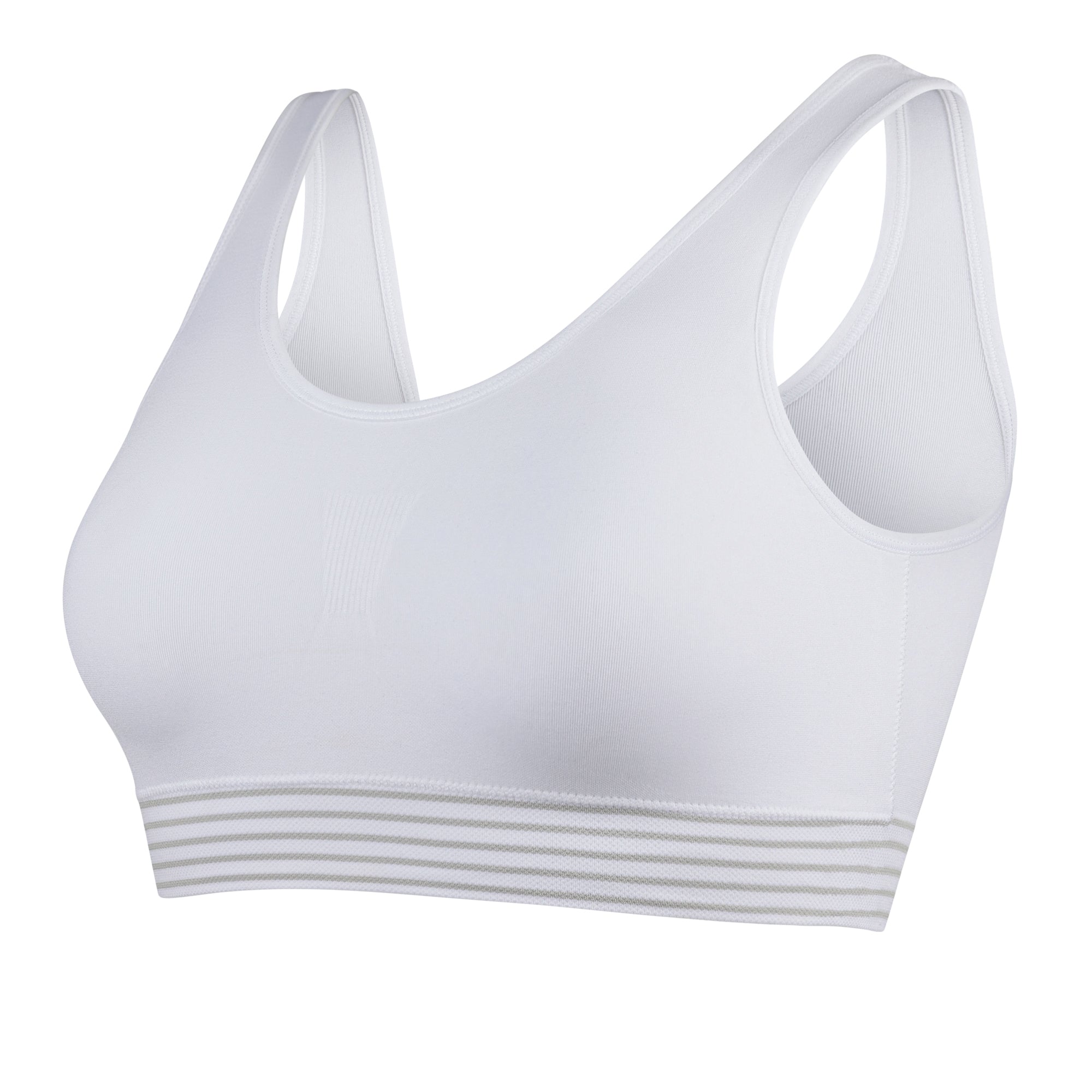 Retuck Seamless Sports Bra for Women White