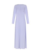 Button Front Nightgown with Pocket Motif Lilac
