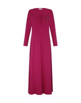 Button Front Nightgown with Sparkly Pocket Fuschia