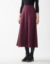 34" Ponte Center Seamed Skirt Burgundy