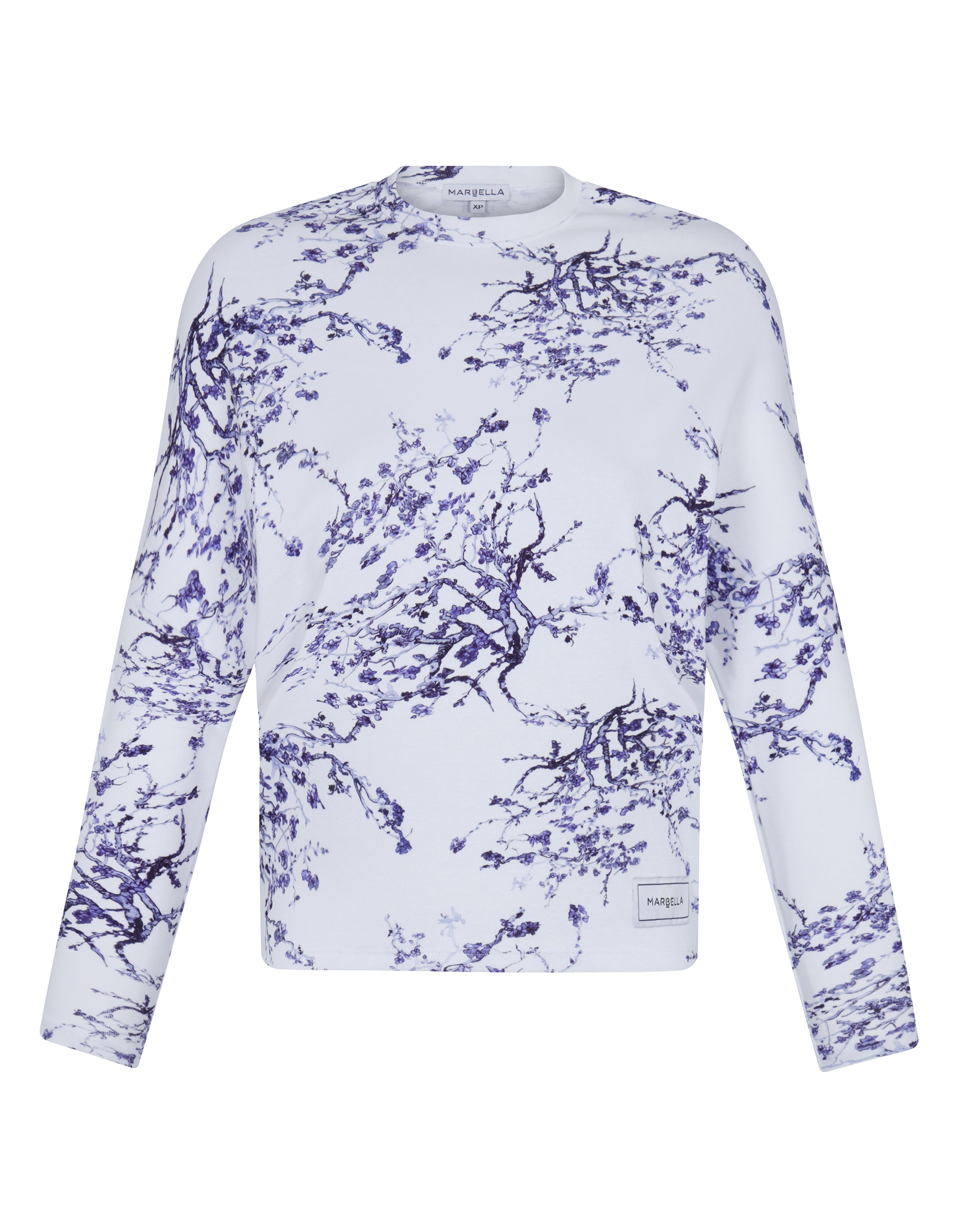 Ivory Blue Blossom Top