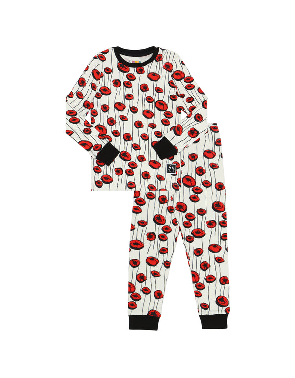 Pima Cotton Poppies Kids Pajamas Legging Playwear Set